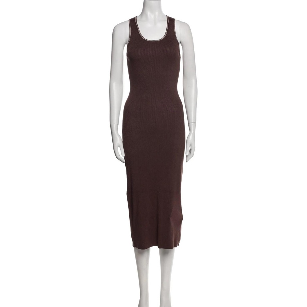 Caroline Constas Brown Midi Dress